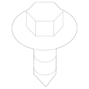 Rear Trim Screw - BMW (07-11-9-901-311)